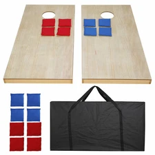 4 x 2FT Wooden Cornhole Bean Bag Toss Game Backyard Set Lawn Regulation W/Bag