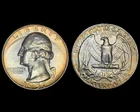 Toned 1957 Washington Silver Quarter- MS65 ANACS