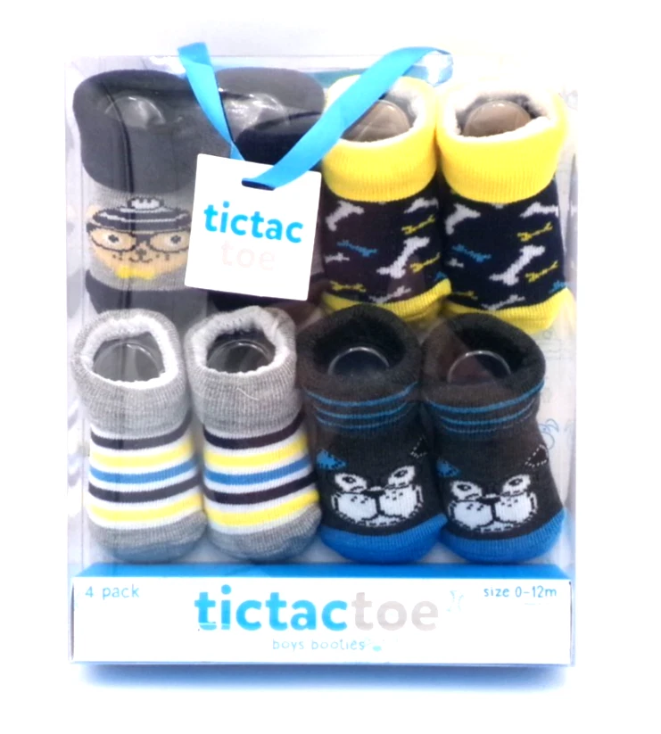 Infant Boys Bootie Socks New Tic Tac Toe 0-12 Months 4 pack
Opens in a new window or tab