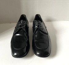 Vintage Bally Oronis Black Patent Leather Formal / Moc Toe Oxfords - Sz. 10