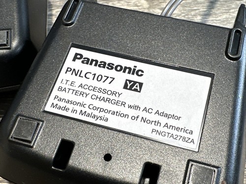2 Panasonic PNLC1077 YA Cordless Phone Extension Handset Charger Bases - Zdjęcie 10 z 15