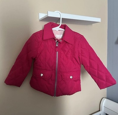 EUC CAT & JACK Hot Pink Jacket For Girls Puffy Quilted - 18 Months