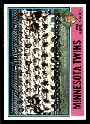 1976 Topps #556 Minnesota Twins / Gene Mauch TC, MGR, CL *Fresh from Pack!*