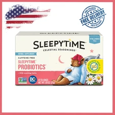 Celestial Seasonings Sleepytime Tea with Probiotics 18 Count Herbal Caffeine