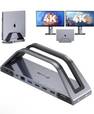 TOBENONE 14-in-1 MacBook Pro/Air Dell HP Docking Station/Dual 4K Monitor Stand