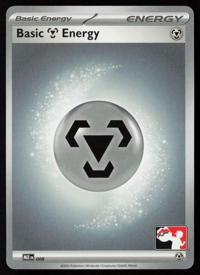 Pokemon Basic Metal Energy 008 MEE Prize Pack Series 8 Non-Holo Pack Fresh - NM