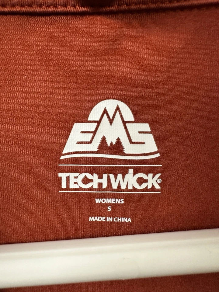 Top EMS Mujer Pequeño Naranja 1/4 Cremallera Rendimiento Gorpcore Outdoorcore Senderismo Deporte Foto 2 de 4