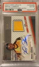 Miguel Cabrera 2020 Topps Update AUTO PATCH #06/15 - PSA 6 (Detroit Tigers)