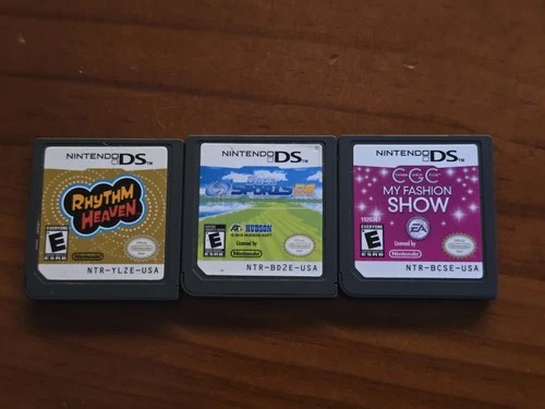 Nintendo DS Game Lot Rhythm Heaven Deca Sports My Fashion Show Tested Authentic