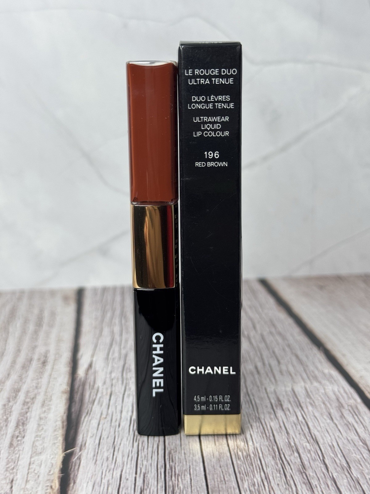 CHANEL Le Rouge Duo Ultra Tenue Longwear Liquid Lip colour Red Brown 196