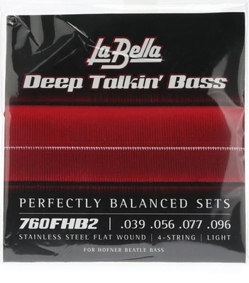 La Bella 760FHB2 Beatle Bass Flatwound Bass Strings - Light