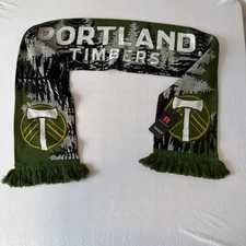 Portland Timbers NWT MLS Scarf Game Day Double Sided Winter Oregon Soccer Fan