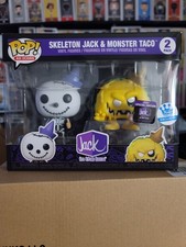 FUNKO POP SHOP EXCLUSIVE SKELETON JACK & MONSTER TACO SPECIAL EDITION in the box