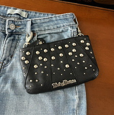 Borsa Harley-Davidson borchiata pelle nera tracolla passante moto motociclista