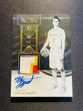2024-25 Panini Noir Rookie Patch Autograph RPA Nikola Durisic 5/5 #322 RC XV44