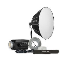 Nanlite FS-200 Daylight LED Monolight Parabolic 150 Softbox Bundle PRO
