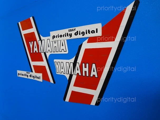 Yamaha YZ80 1983 Euro tanque calcomanías perforadas 2 piezas pegatinas gráficas 83' MX YZ 80 Foto 2 de 2