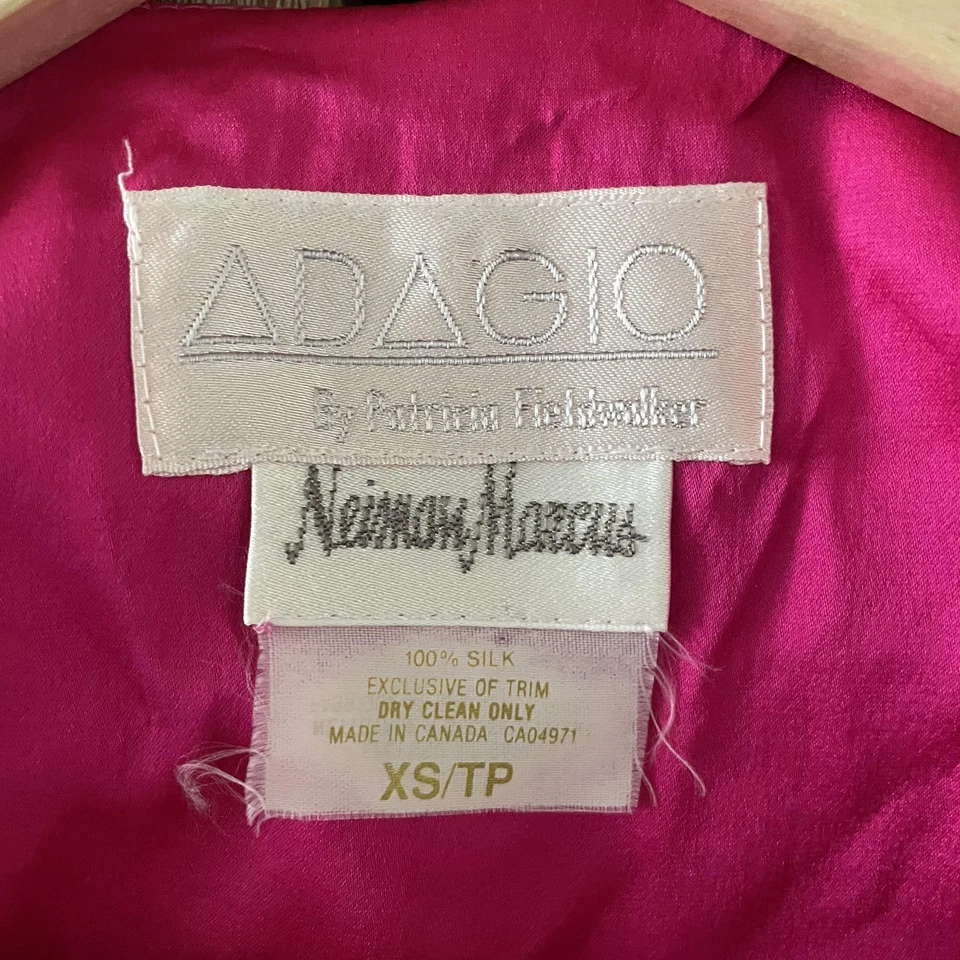 Винтажный женский шелковый халат Adagio от Patricia Fieldwalker XS кимоно Neiman Marcus - Изображение 2 из 4