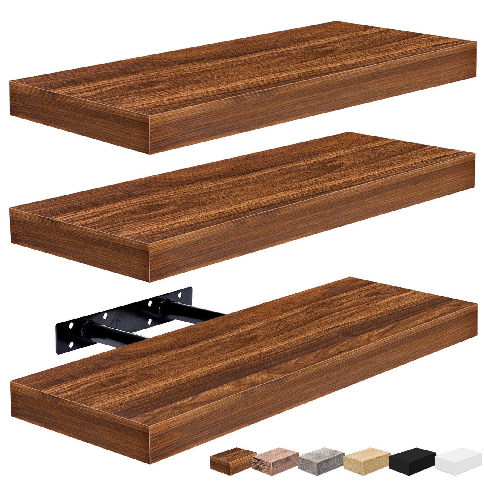 Sorbus Floating Shelves, Wall Mounted for Home Decor, 16.25 in. W x 5.5 in. D