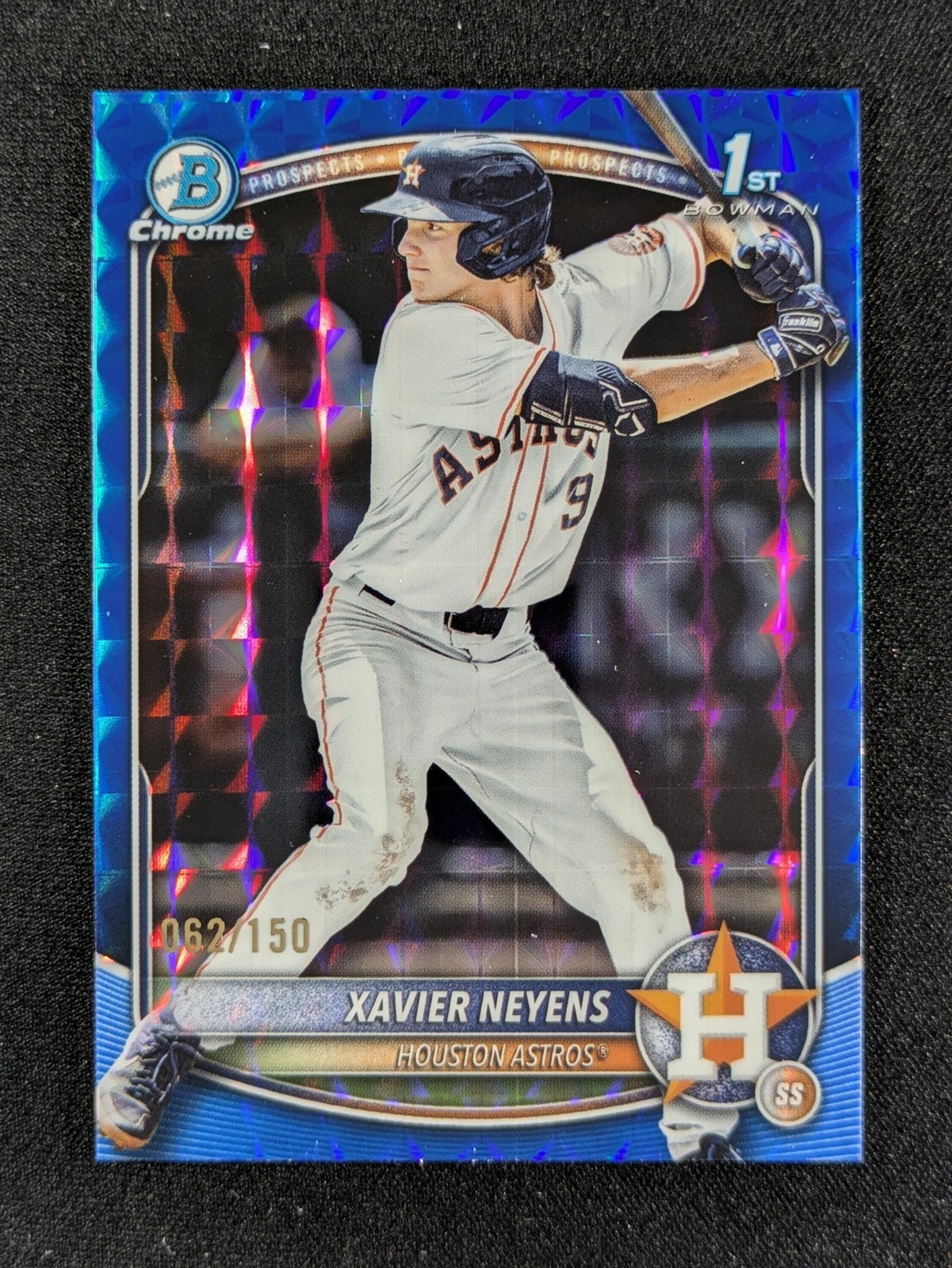 2025 Bowman Draft XAVIER NEYENS 62/150 1st Bowman Blue Geometric Chrome #BDC-2