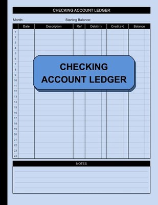 Checking Account Ledger: Check and Debit Card Register 100 Pages 2,400 Entry... 