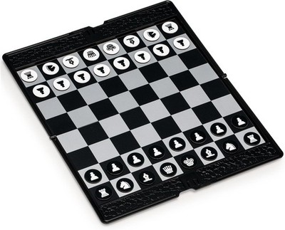 Magnetic Travel Chess Set Folding Portable Wallet Size 7.9 in Board