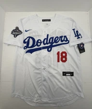 Yamamoto #18 Dodgers 2025 World Series Jersey Champion Patch Stitched HomeJersey