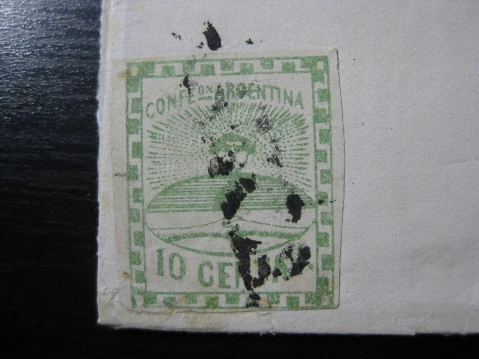 ARGENTINA Sc. #2 scarce used stamp w/ very nice cancel on cover! - image 2 of 4