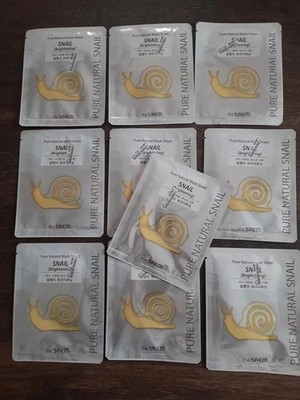 10x The Saem Tuchmaske Pure Natural Mask Sheet Snail Brightening Korea K- Beauty