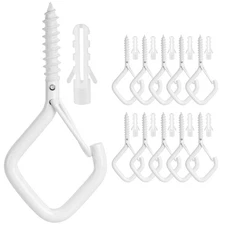 10 Ceiling Hooks – Heavy Duty Wall Hooks for Hanging Lights, Plants, and More