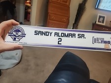 Game Used Locker Room Plate Tag Sandy Alomar Sr.  Colorado Rockies Mlb Auth 