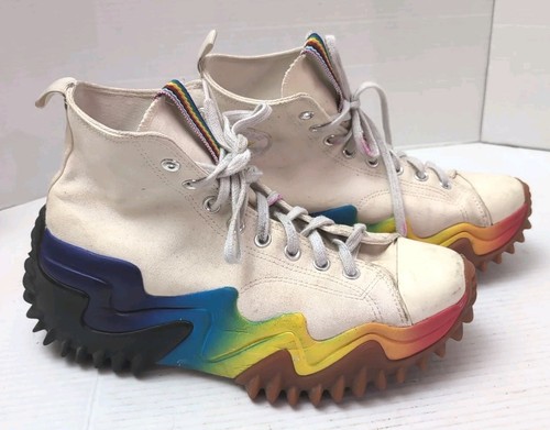 Women's 12.5 / Men's 12 Converse Run Star Motion Platform High Rainbow Sole