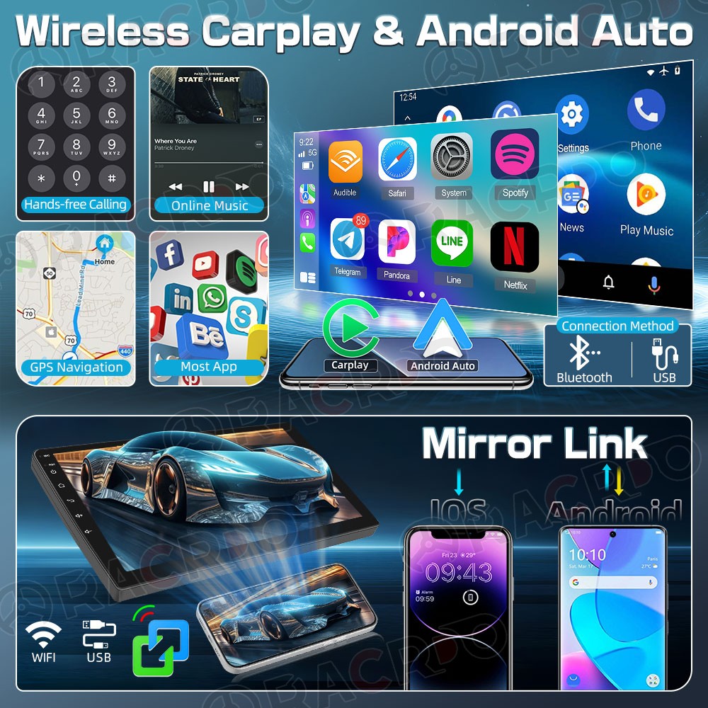 For Jeep Grand Cherokee 2011-2013 Car Stereo Radio Apple Carplay Android 15 GPS