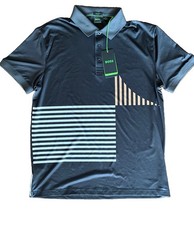 HUGO BOSS Paule Moisture Size XL Men's Polo T-Shirt - Black