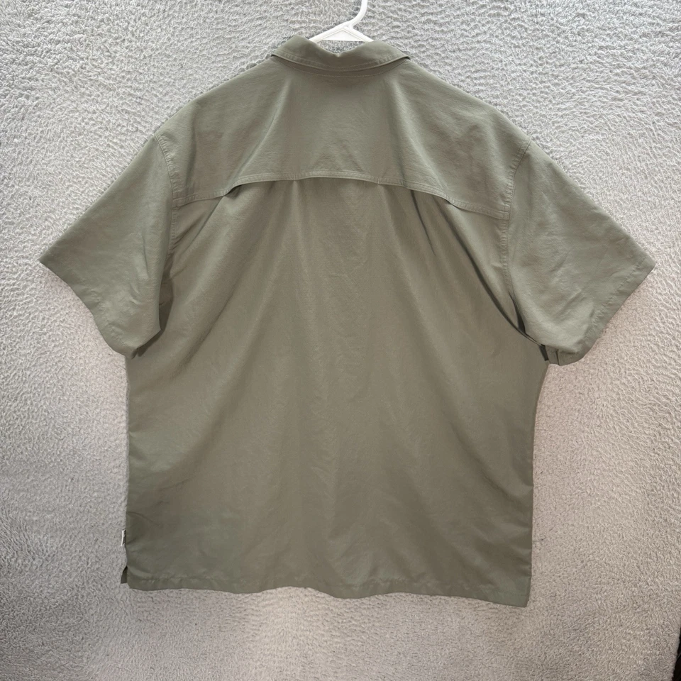 Eddie Bauer Shirt Adult XL Green Rainer Ripstop Vented UPF 50+ Moisture Wicking - Image 2 of 4
