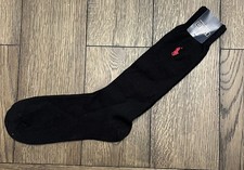 NWT Vintage Polo Ralph Lauren Solid Black Cotton Blend Dress Socks PONY Sz 10-13