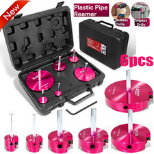 6 Pcs Plastic Pipe Fitting Reamer Kit for 1/2" Drill, 0.75", 1", 1.5", 2", 3",4"