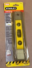 Vintage NOS Stanley USA 42-465 9" Cast Aluminum Magnetic Torpedo Level w Package