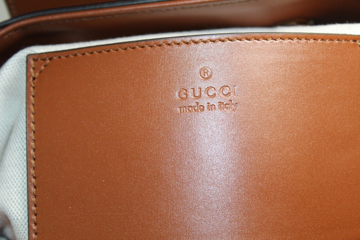 NWT Gucci GG Bamboo Vintage 1947 Front Pocket Backpack Sling 