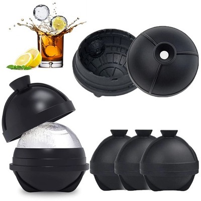 4PCS Ice Balls XXL Eiskugelform Silikon Eiswürfelform Eiskugeln Whiskey Eisbälle