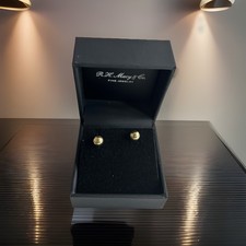 Macy  s Gold Ball Stud Earrings 6mm in 14k Yellow gold- MSRP 350