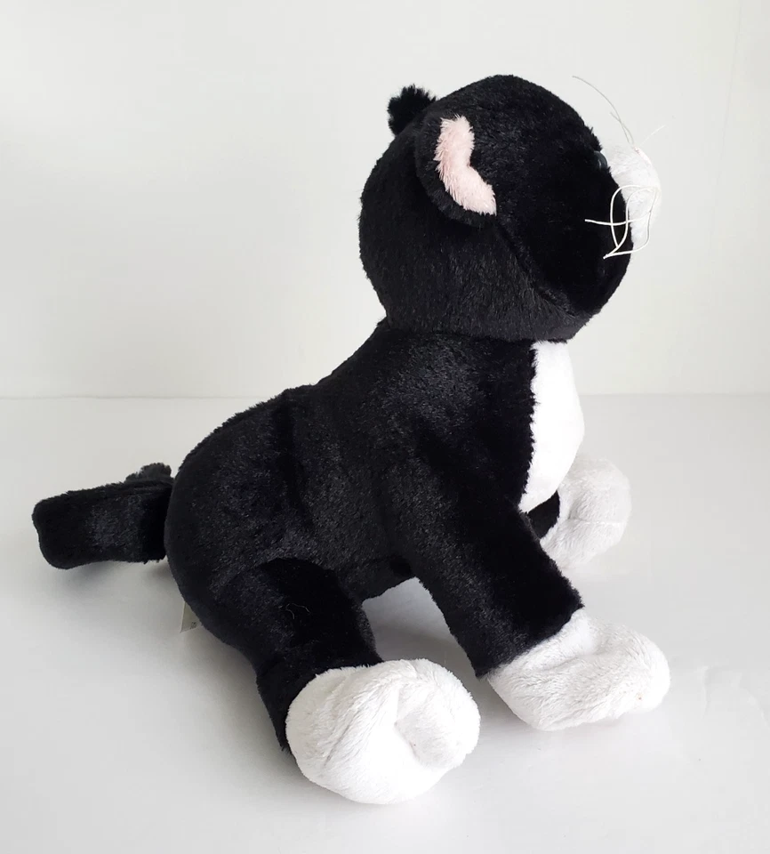 Webkinz Tuxedo Cat NO CODE Ganz Black White Plush Toy Stuffed Animal HM654 - image 4 of 4