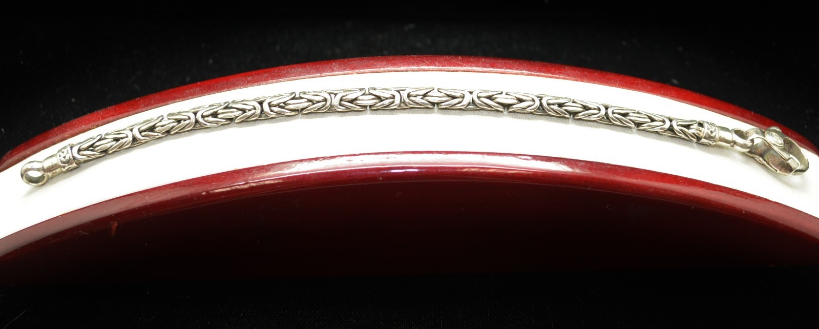 Sterling Silver Beautiful Patterned Bracelet 7.5"… - image 1