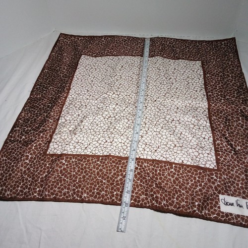 Vintage Diane von Furstenberg quadratischer Schal 23" braun Retro Blumendruck signiert - Bild 9 von 11