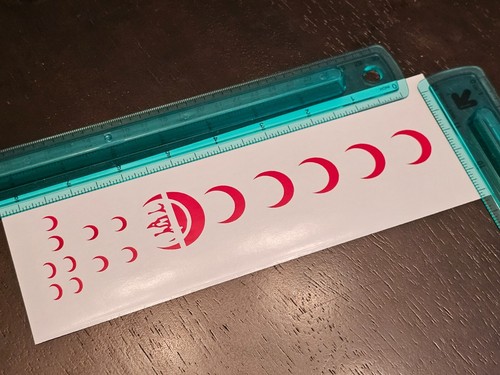 Blood Moon Design Fretboard Markers Vinyl Decals Inlays for Any Guitar 30 Colors - Picture 4 of 6