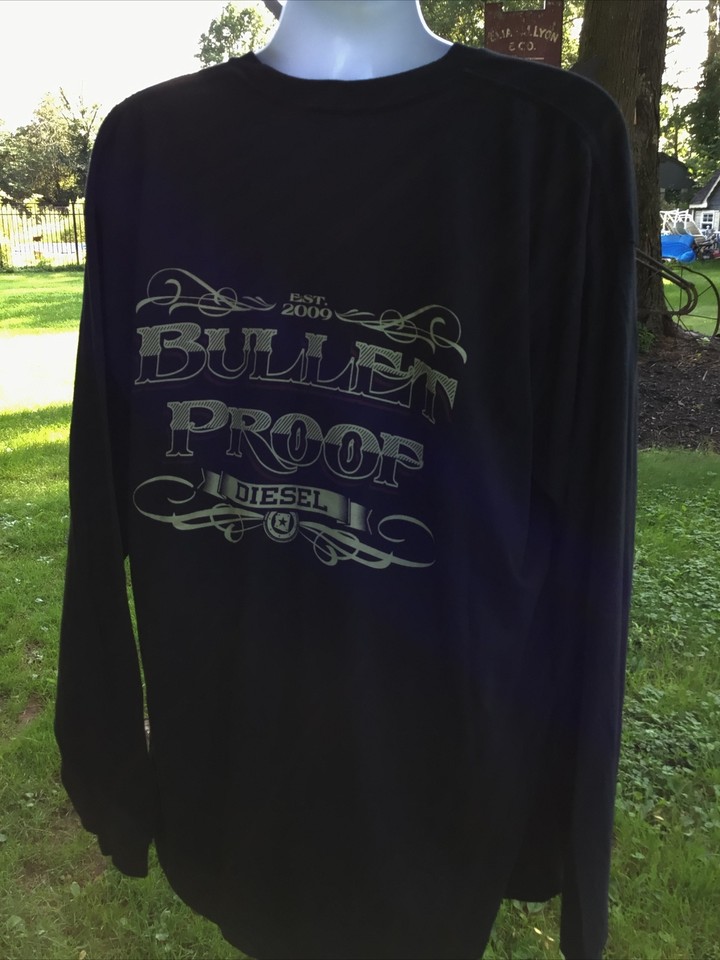 Bullet Proof Diesel Men’s 3XL Black Long Sleeve ShirtCool Graphics