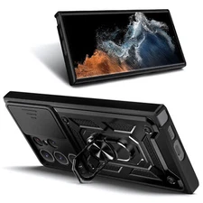 Shockproof Ring Stand Case For Samsung Galaxy S25 S23+ S20 W / Screen Protector