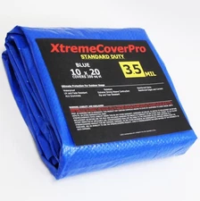 10'x20' Standard Duty All Purpose 3.5 Mil Blue Tarp