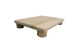 KR Ideas Foot Stool, 2" Tall, Poplar, Unfinished (Made in The USA)
