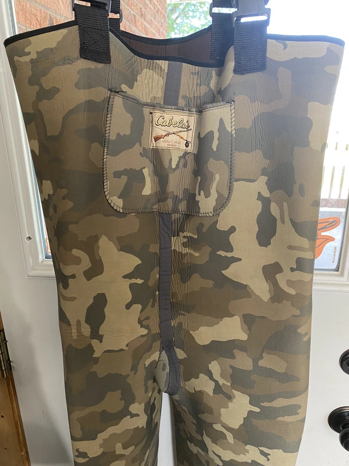 Cabela’s Wading Hunt-Fish Camo Soft Foot Waders Neoprene Nylon Men's Small -USA! - Image 4 of 4